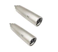 iYueMps Adattatore da XLR a RCA, connettore da RCA maschio a XLR maschio, convertitore professionale in metallo (2 x RCA maschio a XLR maschio)