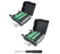 iYueMps DB25 - Adattatore senza saldatura, DB25 25 pin femmina+adattatore maschio DB25-G1 connettore morsettiera in plastica (1 set adattatore DB25)
