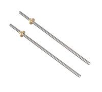 iYueMps T8 Vite di comando 2 pezzi 400 mm di lunghezza T8 Barra filettata 304 in acciaio inossidabile 8 mm Mandrino di piombo con dado in ottone per stampante 3D e macchina CNC