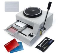 IYUESQ Macchina per goffratura per la Realizzazione di Biglietti, Macchina per goffratura Manuale per Biglietti in PVC da 72 Caratteri, per Biglietti Personalizzati Club VIP