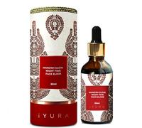 Iyura Manjish Glow Elixir, Olio idratante completamente naturale per pelli secche, Riduce le rughe, le rughette e le macchie dell'età, Formulazione comprovata di olio per il viso notturno (30ml)