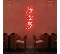 Izakaya Insegna al neon, insegna al neon tradizionale giapponese da bar, luce al neon per la decorazione della casa a tema giapponese, cartello bar in stile giapponese