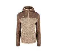 IZAS - Giacca Termica Knitted per Donna - Giacca con Chiusura e Tasche con Cerniera - Felpa Donna con Cappuccio a Rapida Asciugatura - per attività Outdoor - Alder II Marrone - S