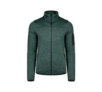 IZAS - Giacca Termica Knitted per Uomo - Giacca con Chiusura e Tasche con Cerniera - Felpa Uomo a Rapida Asciugatura - per attività Outdoor - Samaun Verde Scuro - L