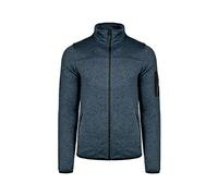 IZAS - Giacca Termica Knitted per Uomo - Giacca con Chiusura e Tasche con Cerniera - Felpa Uomo a Rapida Asciugatura - per attività Outdoor - Samaun Blu Scuro - XL