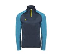 IZAS - Maglia Polar per Uomo - Maglietta Manica Lunga con Collo Alto e Cerniera - Invernale, Leggera, ad Asciugatura Rapida - per attività Outdoor - Taku Blu e Celeste - M