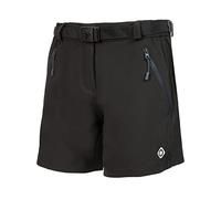 IZAS - Pantaloncini da Montagna da Donna - Pantaloncini da Trekking e da Escursionismo - Tecnologia Dry Fit Che allontana Il Sudore in Superficie - Traspirante e ad Asciugatura Rapida - Nero - L