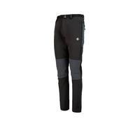 IZAS - Pantaloni Trekking Uomo - Pantaloni Montagna Uomo Impermeabili e con Tasche con Zip - Orlo Regolabile Che Protegge dal Freddo - Asciugatura Rapida - Vinson Carbone, Nero e Argento - M