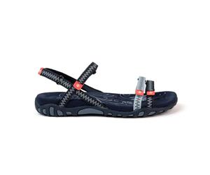 Izas Sandali da trekking da donna, sportivi, comodi, piatti, estivi, per trekking e camminata, design ergonomico, con 3 regolazioni, colore nero, blu navy, azzurro, rosa diva, 37 EU
