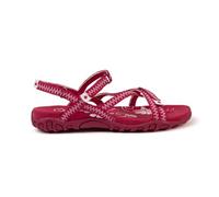 Izas Sandali da Trekking per Donna Sportive e Comode. Sandali Piatti Estivi per Trekking e Camminate di Design Ergonomico con 3 Regolazioni. Colore Nero, Magenta, 38 EU