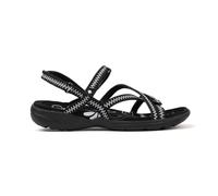 Izas Tencelle V4 Sandali da Donna Estivi per Trekking e Trekking. Scarpe sportive e comode. Sandali piatti con 3 regolatori., Nero , 36 EU