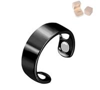 Izbdcy Calmara Ring, Calmara Magnetic Ring, The Original Calmi RingMagnetic TherapyRings for Sleep Enhancing and Stress Reducing (Black)