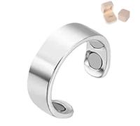 Izbdcy Calmara Ring, Calmara Magnetic Ring, The Original Calmi RingMagnetic TherapyRings for Sleep Enhancing and Stress Reducing (Silver)