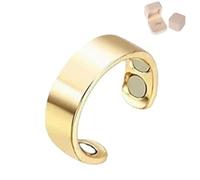Izbdcy Calmara Ring, Calmara Magnetic Ring, The Original Calmi RingMagnetic TherapyRings for Sleep Enhancing and Stress Reducing (Gold)