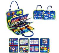 IZDUDO Busy Board Montessori Bambini, Pannello Sensoriale Libro attività di Feltro per Sviluppo Motricità Fine e Cognitivo, Quiet Book Viaggi, Giochi Educativi per Ragazzo Bambina#6