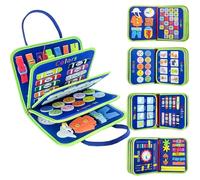 IZDUDO Busy Board Montessori Bambini, Pannello Sensoriale Libro attività di Feltro per Sviluppo Motricità Fine e Cognitivo, Quiet Book Viaggi, Giochi Educativi per Ragazzo Bambina#1
