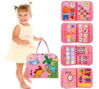 IZDUDO Busy Board Montessori Bambini, Pannello Sensoriale Libro attività di Feltro per Sviluppo Motricità Fine e Cognitivo, Quiet Book Viaggi, Giochi Educativi per Ragazzo Bambina#2