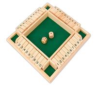 IZDUDO Shut The Box, Gioco da Tavolo in Legno per 4 Giocatori, Gioco di Dadi Classici, Giocattolo Tradizionale Matematica per Bambini, Adulti, Classe, Feste, Famiglia o Bar, Type A-2