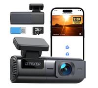 iZEEKER 2.5K Dash Cam Auto WiFi Dash Camera, Mini Telecamera Auto 1440P Dashcam Anteriore con App, Scheda 32GB Pratuita, Visione Notturna, WDR, G-Sensor, Registrazione in Loop, Monitor di Parcheggio
