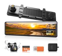 iZEEKER 4K Doppia Dash Cam, 4K Telecamera per Specchio Retrovisore Auto, Telecam