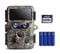 iZEEKER Fototrappola con Doppia Lente 4K 30fps 60MP, WiFi Bluetooth Fotocamera Caccia Visione Notturna Starlight Angolo di Rilevamento 120° Tempo di Trigger 0,1s con Scheda SD 32GB e 4 AA Batterie