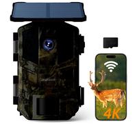 iZEEKER Solare WiFi Fototrappola 4K 64MP con Scheda Micro SD 32GB Bluetooth