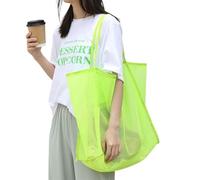 IZHAOGJING Borsa Mare,Borse Mare Borsa a tracolla estiva in rete traforata, grande capacità, for donna, borsa da viaggio, spiaggia, studente, borsa for lo shopping(No pocket yellow)