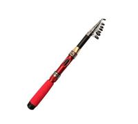 IZHAOGJING Canna da Pesca, Fishing Rod M Asta da Strada con Regolazione Rapida Maniglia/Maniglia Canna da Pesca Asta da Strada Media con Regolazione Rapida(Red,110CM)