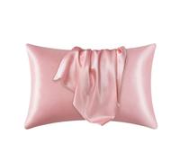 IZHAOGJING Federa Seta Cuscino, Federe Raso Pillowcase Pillow Cover Silky Satin Hair Beauty Pillow Case Comfortable Pillow Case Home Decor(Pink,51cm 66cm)