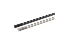 IZHAOGJING Made raggi raggio ferri da maglia in acciaio inox 14G nero argento testa dritta raggi in acciaio inox adatto per biciclette e bici elettrica 255 mm (255 mm nero 40 pezzi)