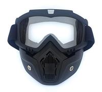 IZHAOGJING Mascherina Moto, Mascherina Motocross Occhiali da moto staccabili occhiali for moto Filtro for la bocca Perfect Open Face Moto Mezzo casco Vintage Elmet Goggle(Detachable Goggle 8)