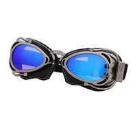 IZHAOGJING Mascherina Moto, Mascherina Motocross Retro moto Goggles Casco Steampunk in rame Volare Moto Glasses Vintage Pilot Biker Eyewear Goggles protettivo Gear(Googles 7)