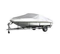 IZHAOGJING Telo Copri Barca, Telo Copribarca 11-19FT Riflettente 300D Yacht Barca for barche da esterno impermeabile Grey Sunproof UV. Protector Heavy Duty Speatboat Boat Cover Pesca(Silver 16-18FT)