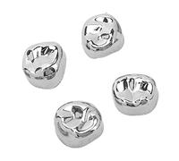 IZHIUTP Corone dentali protettive in Metallo e corone for restauro dei Denti, corone dentali in Metallo molare da 12 Pezzi, Set di corone dentali for Adulti