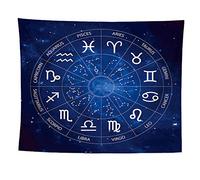 izielad 12 Arazzo della Costellazione Divinazione Arazzo da Appendere a Parete per Camera da Letto Soggiorno Dormitorio Decor 130X150CM 51X59IN