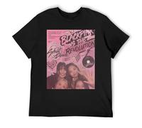 IZIWDORW Blackpink - Maglietta da uomo a maniche corte in cotone, alla moda, casual, con tessuto traspirante e vestibilità moderna, per l'uso quotidiano e avventure all'aperto, Nero , L