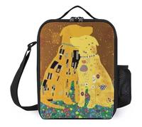 IZIWDORW Gustav klimts The Kiss - Contenitore termico per il pranzo per adulti e bambini, con tasche multiple, borsa termica leggera, per scuola e ufficio