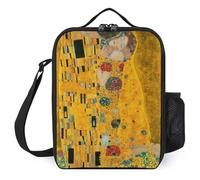 IZIWDORW Gustav klimts The Kiss - Contenitore termico per il pranzo, unisex, a prova di perdite, riutilizzabile, con cinghia regolabile, per ufficio, scuola, viaggi