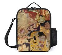 IZIWDORW Gustav klimts The Kiss - Contenitore termico per il pranzo, unisex, a prova di perdite, riutilizzabile, con cinghia regolabile, per ufficio, scuola, viaggi