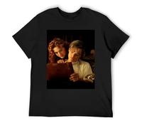 IZIWDORW Jack and Rose Titanic - Maglia a compressione a maniche corte aderente, Nero , M