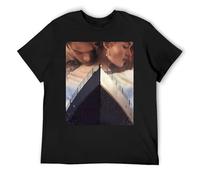 IZIWDORW Jack and Rose Titanic T-shirt leggera a strati sottile in cotone a maniche corte per sotto i vestiti, Nero , XXL