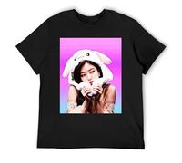IZIWDORW Jennie - Maglietta estiva traspirante, leggera, traspirante, a maniche corte, per il comfort durante la stagione calda, Nero , XXL