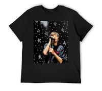 IZIWDORW Louis Tomlinson - Maglietta a maniche corte in cotone con scritta divertente, per regali e abbigliamento casual, Nero , XXL