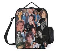 IZIWDORW Matt Actor Dillon Lunch Box per il lavoro con tasca per il ghiaccio, borsa termica per la preparazione dei pasti per adulti, essenziale per ufficio e scuola