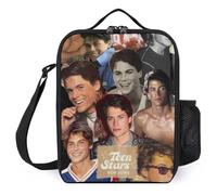 IZIWDORW Matt Actor Dillon Lunch Box versione a energia solare, porta di ricarica USB per dispositivi mobili durante attività all'aperto