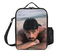 IZIWDORW Michele Morrone Lunch Box Versione Solare Porta di Ricarica USB per Dispositivi Mobili Durante Attività All'aperto