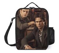 IZIWDORW Team Damon Salvatore - Contenitore per il pranzo extra large (6 L), cerniera resistente e fodera impermeabile, ideale per i lavoratori edili