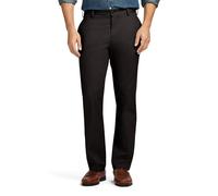 Izod Men's American Chino Flat Front Slim Fit Pant, Black, 31W x 34L