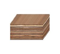 IZODEKOR Pannelli Murali 3D Effetto Pietra in Polistirolo - Ideali per cucina, bagno, balcone, camera da letto, soggiorno e terrazza | Dark Wood (10 pannelli)