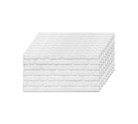 IZODEKOR Set di 10 pannelli murali 3D in polistirene effetto pietra - Per cucina, bagno, balcone, camera da letto, soggiorno e tettoia della cucina - Biancaneve